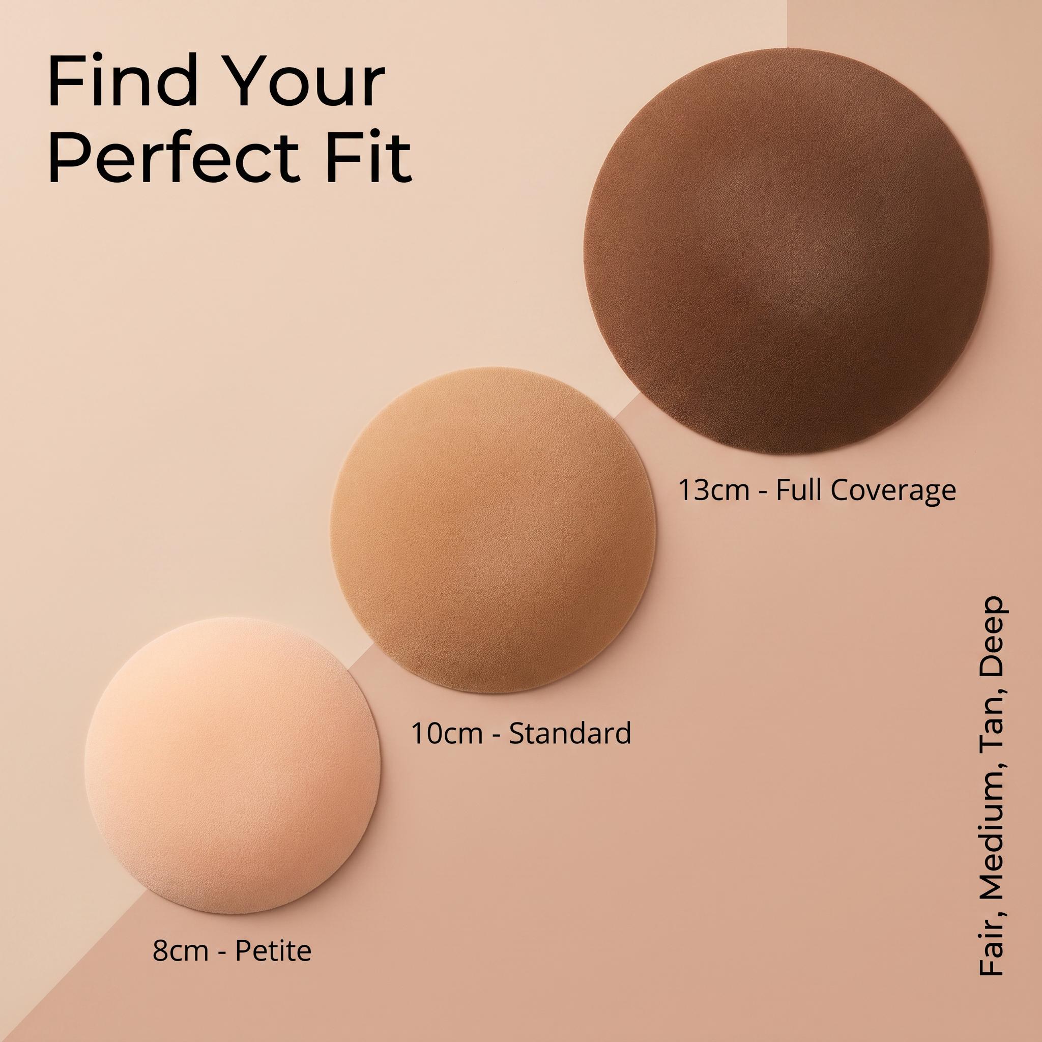 Medical Grade Non Toxic Silicone Sticky Circles Womenswear Underwear Full Coverage Seamless Adhesive Bra Pads Reusable Nip Nook Pasties for Women Anti Chafing Invisible Breast Covers Lifters Washable 10 Wears