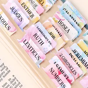 Bible Tabs for Women 66 Large Print Laminated Bibles Chapters Index Tabs & 39 Blank Dividers Sticky Labels Cute Beauty Bloom Bible Study Supplies Journaling Accessories Christian Gifts for Men Adhesive Tabs Bold Elegant Lettering bibles