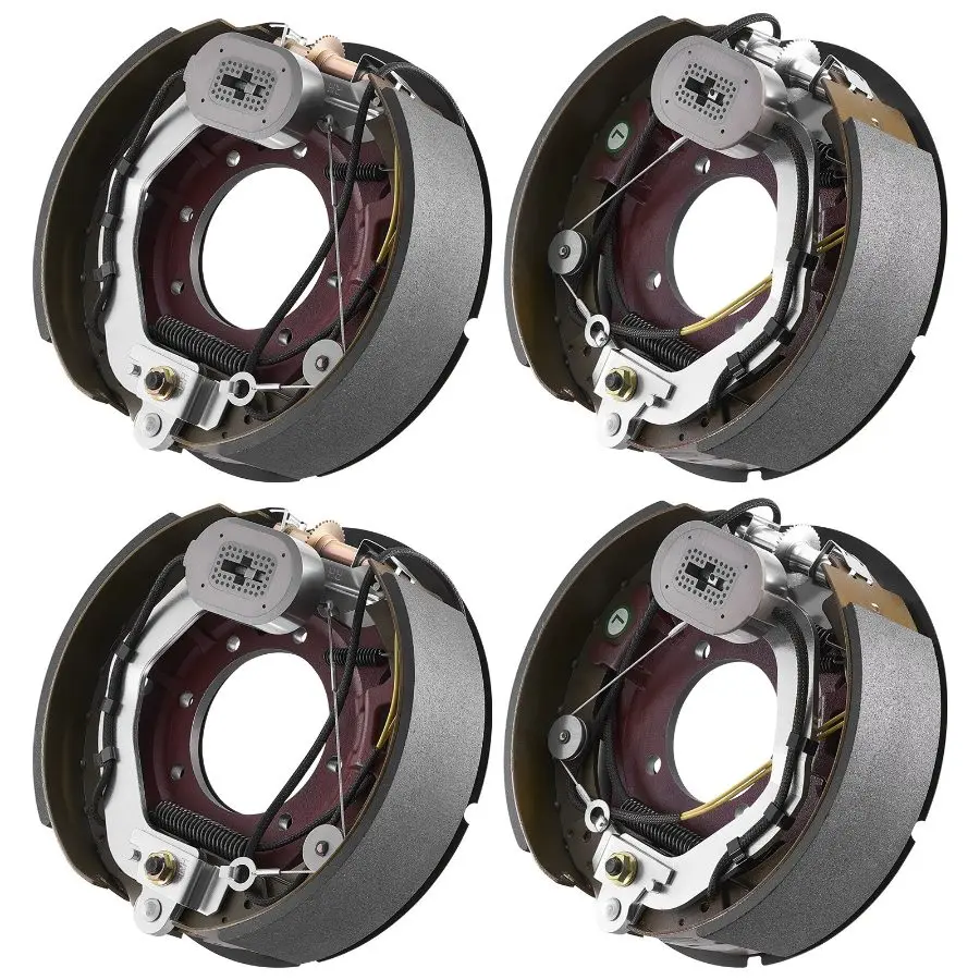 VEVOR Electric Trailer Brake Kit, 12.25x 3.375 Inch, 2 Pairs Self-Adjusting Electric Brakes Kit for 10000 lbs Trailer Axle, Backing Plates for Braking System Part Replacement, Fit for Trailers, RVs