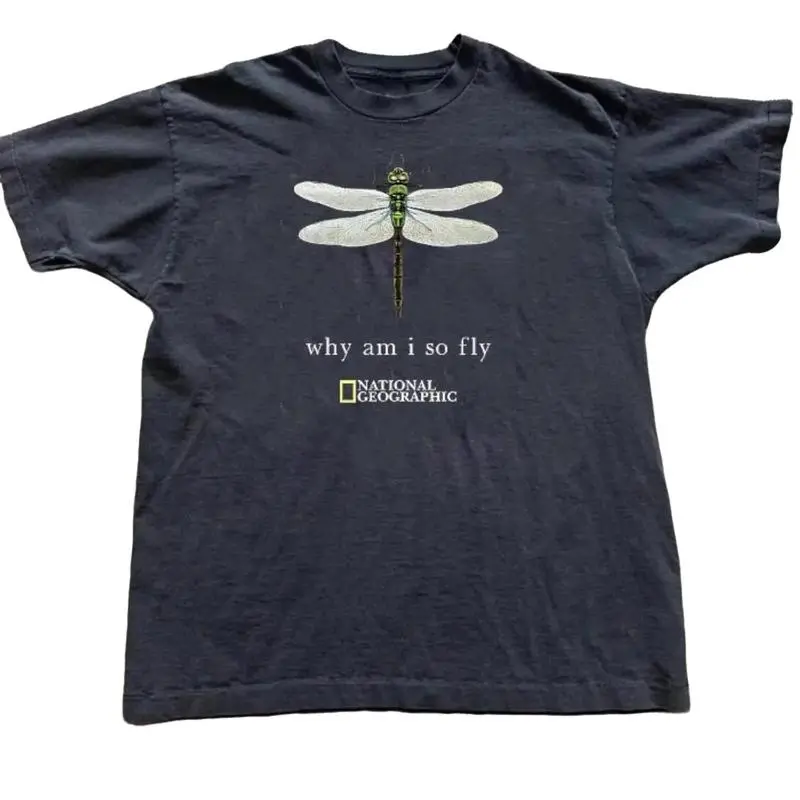 Chic Dragonfly Graphic Print T-Shirt, Comfortable Shortsleeve Casual Tee Made with Premium Fabrics for Outdoor Wear, Prints, Piece