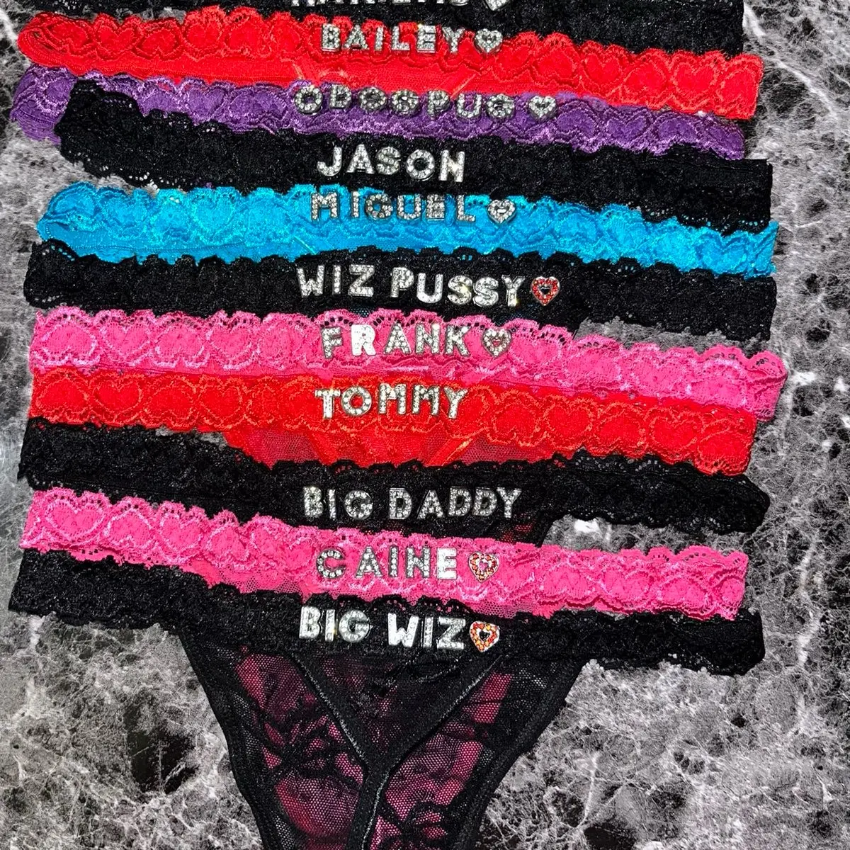 Women's Customized Name Thong - Personalized Panty - Floral Design, Soft & Breathable Fabric, Perfect for Any Occasion, Handmade with Love, S/M & L/XL Sizes
