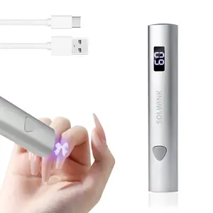 SOLWINK Handheld UV Nail Lamp For Gel Nails 3 Beads USB Nail Light Flashlight for Home DIY Manicure