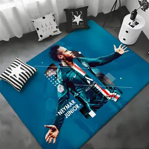 Football Star Vinicius Junior Floor Mat Non-Slip Soft Flannel Thickened Rug Indoor Door Mat Ultra Soft Absorbent Wear-Resistant Floor Mat for Living Room Hallway Entryway Front Door Porch Durable Non-Skid Home Decoration Mat for Indoor Daily Use