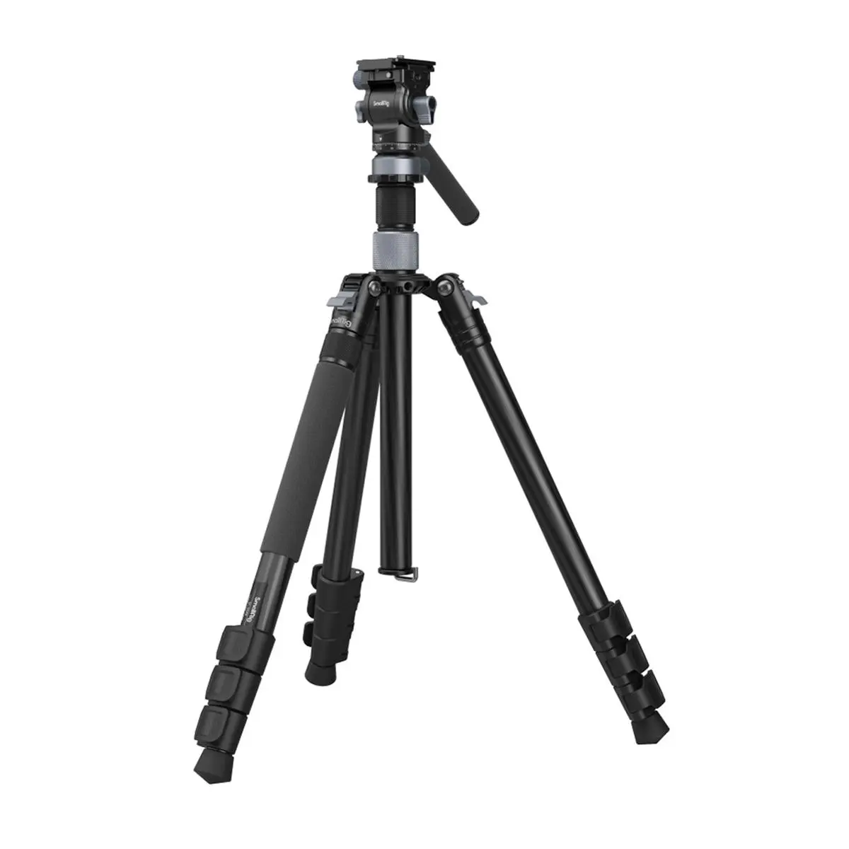 SmallRig 4-Section Carbon Fiber Travel Camera Tripod with CH20 Fluid Video Head, Aluminium Monopod Conversion, Detachable Handle, Camera Accessories Compatibility