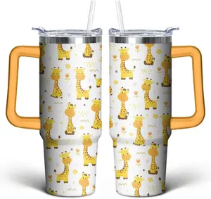 30 Oz Giraffe Tumbler with Handle