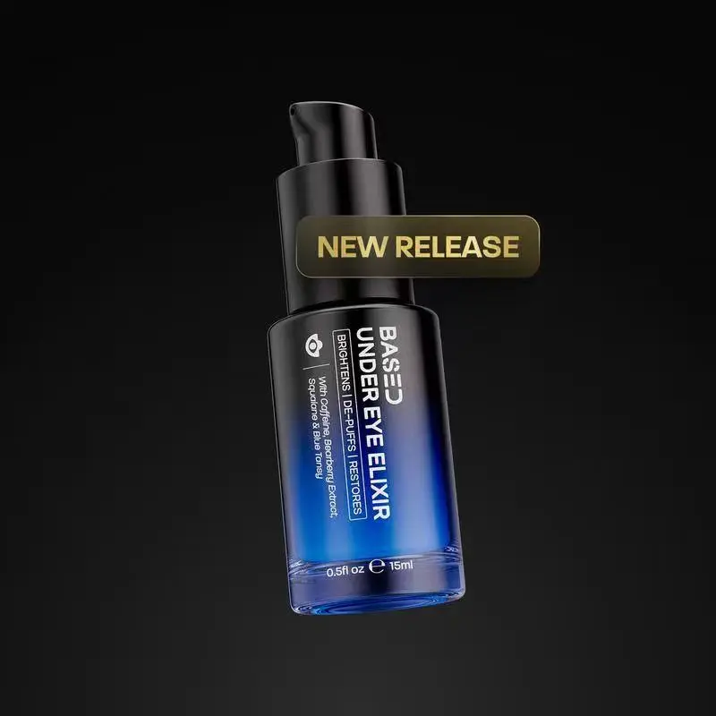 Based Under Eye Elixir 15ml - New Release with Hyaluronic Acid & Peptides for Dark Circles & Fine Lines