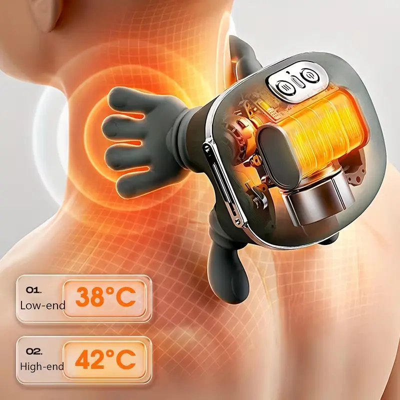 Pressure point massage neck device, kneading massage pillow with node pressure and kneading functions, suitable for the neck, back, and shoulders, office sedentary massage device, kneading design made from high-quality materials, ideal as a gift Green