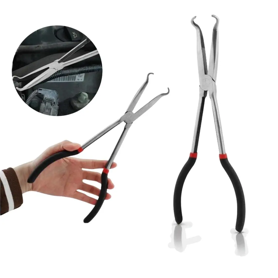 11-Inch Carbon Steel Auto Electrical Disconnect Tool Pliers for Wire Connectors - Anti-Slip Handle, Efficient Design, Essential for Mechanics Routine Maintenance