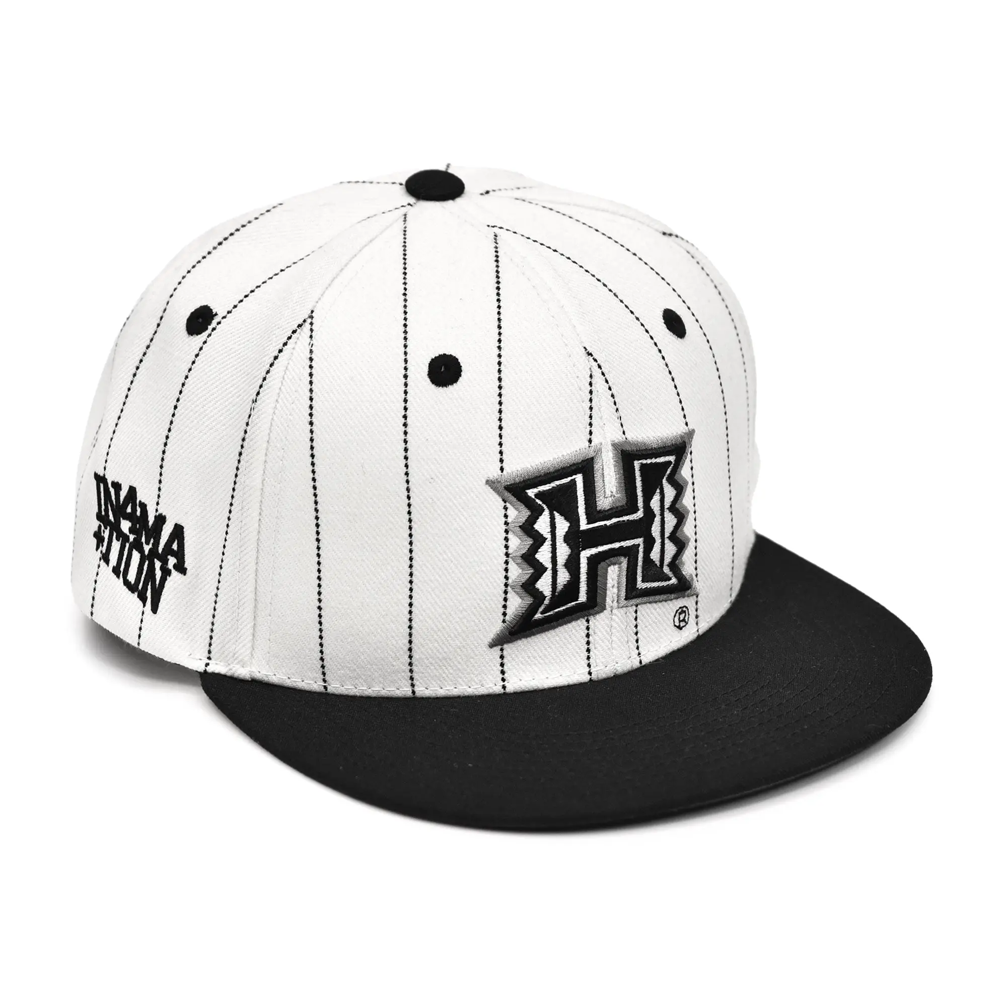 H LOGO PINSTRIPE SNAPBACK