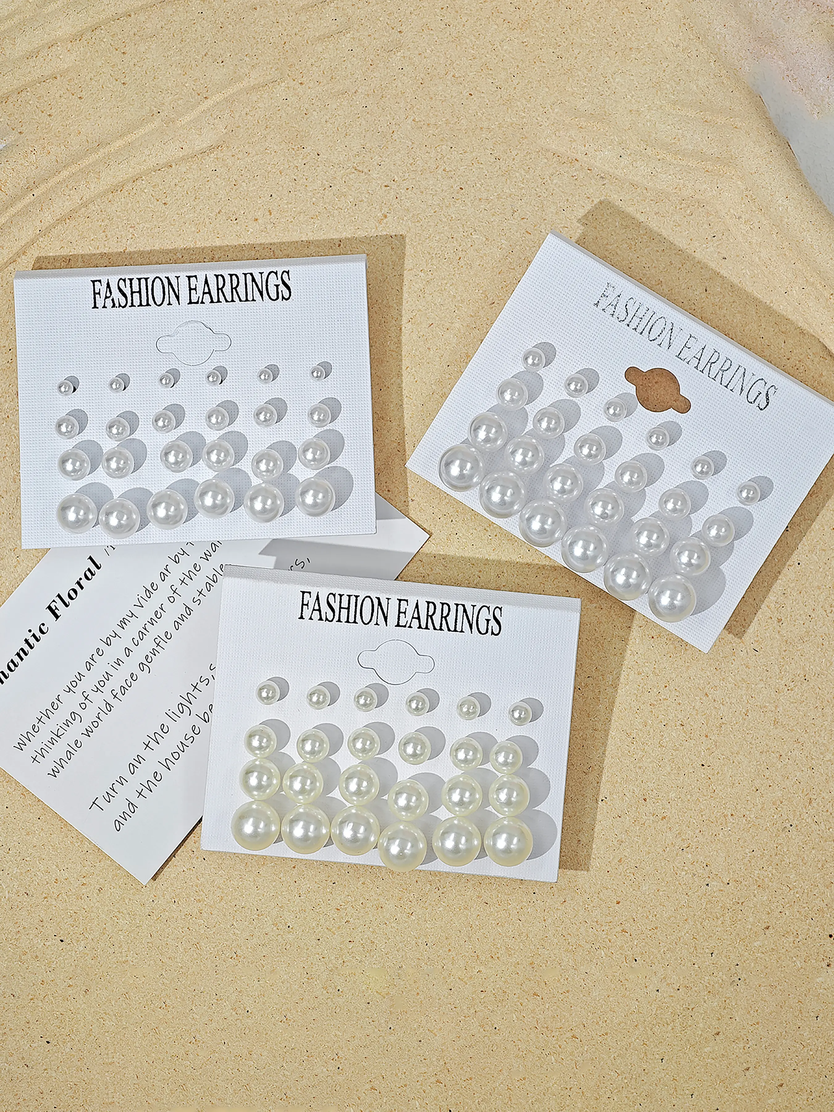 24-Piece Solid Faux Pearl Stud Earring Set, High Quality Earrings, 4 Sizes, Classic Design, Perfect for Various Occasions, Elegant Jewelry Collection