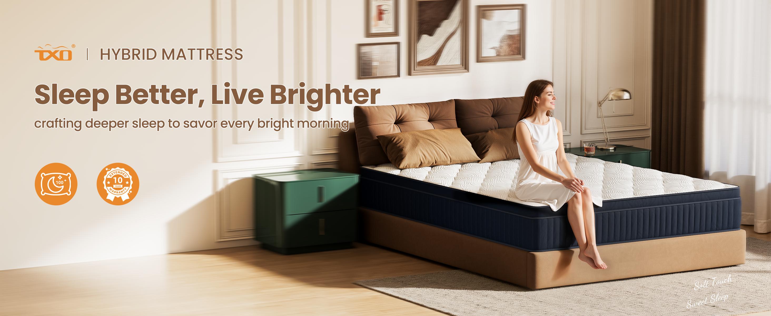 8-14" Hybrid Mattress - Fiberglass Free Reinforced Edge Support (No Sliding) Silent Pocket Spring for Zero Motion Transfer Cooling Gel Foam & Anti-Sagging Support CertiPUR-US Certified Deep Sleep Full/Queen