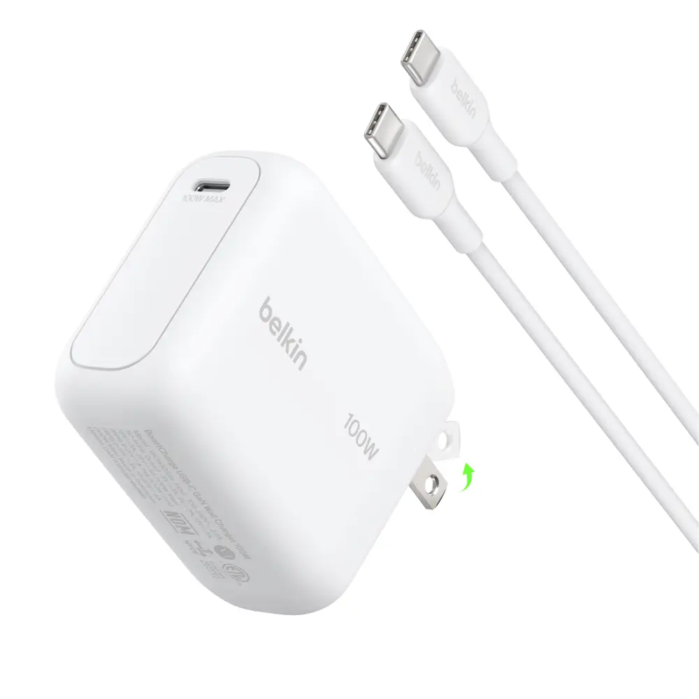 Belkin BoostCharge USB-C GaN Wall Charger 100W + USB-C Cable