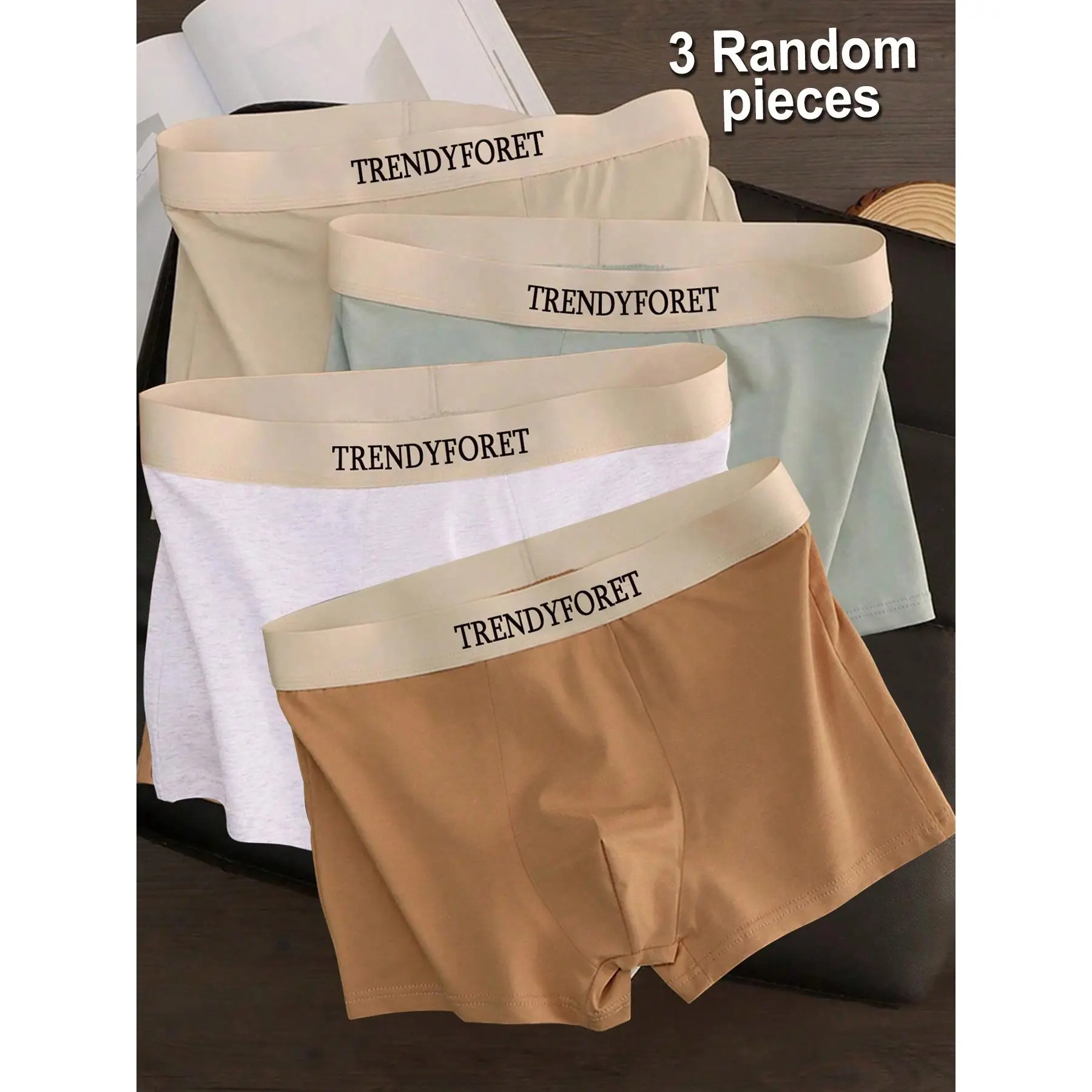 3pcs Men's Underwear Set, Casual Boxer Briefs & Shorts, Breathable Stretchy Boxer Briefs & Sports Shorts, 3-Pack Soft Elastic Comfortable Men's Boxer Briefs, Perfect For Casual Style