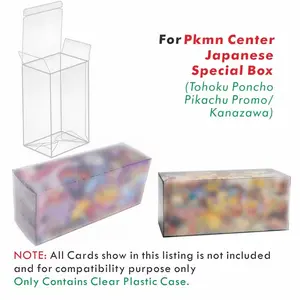 Transparent Plastic Protection Case Set, Trade Card Box, Tcg Storage, Fits Pokémon Center Japan Exclusive Box (tohoku Poncho Pikachu Promo/kanazawa), 3/10 Pieces