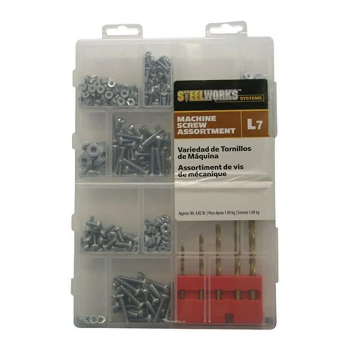 212 MAIN Multi-Size Zinc Metal Machine Screws Kit (Model 130281) – 6-32 Hex Nuts, Lock Washers, 8 & 10 Flat Washer Steel Zinc, 1/4" Drill Bit Compatible, All Seasons Sailing Water Sports Default Hardware Set