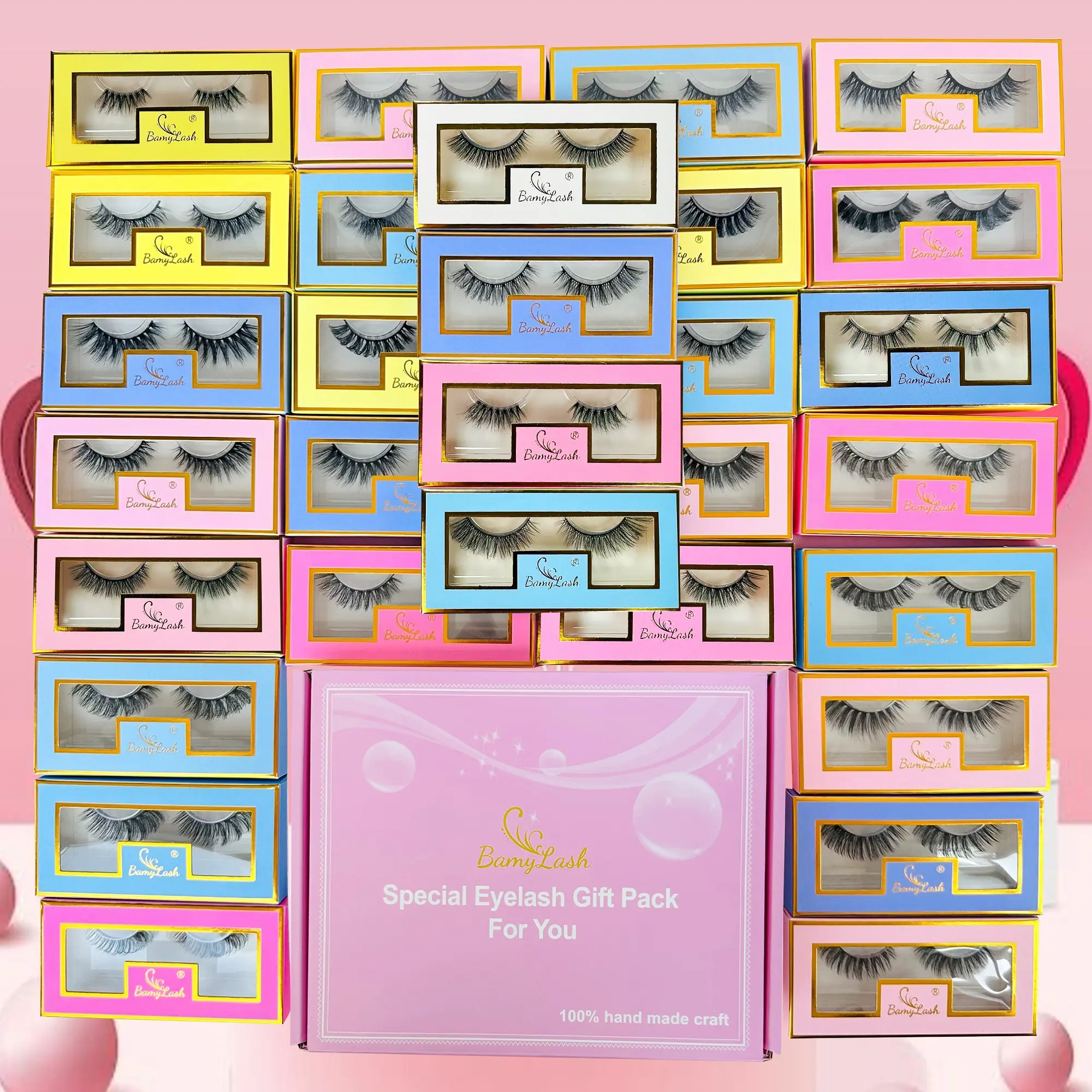 30 Pairs Natural Medium Length 3D Wispy Fluffy False Eyelashes Fake Lash Gift Box Set, Wispy Volume Set, 5D Effect Cosmetic Synthetic Fiber Lashes, Mixed Curl & Length, 0.07mm Thickness, Soft and Light Weight, Makeup Lash Set for everyday and gift