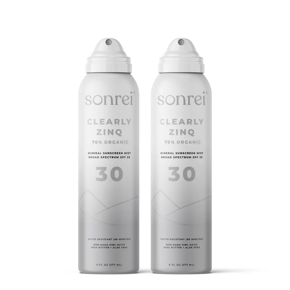 Clearly Zinq Organic SPF 30 Mineral Body Mist Sunscreen 2-Pack Bundle