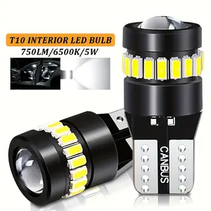 4pcs LED T10 W5w Light, 300% Brightness, 720° Spherical Lighting, Aluminum Alloy Housing, 12/24v Compatible, Plug to Use, Led Car Lights