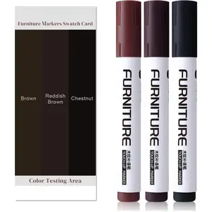 Furniture Markers Touch Up, Scratch Repair Kit, 3 Color  Markers for , Stains, Floors, Tables, Desks, Cabinets, Bedposts (Brown, Reddish Brown, Chestnut)