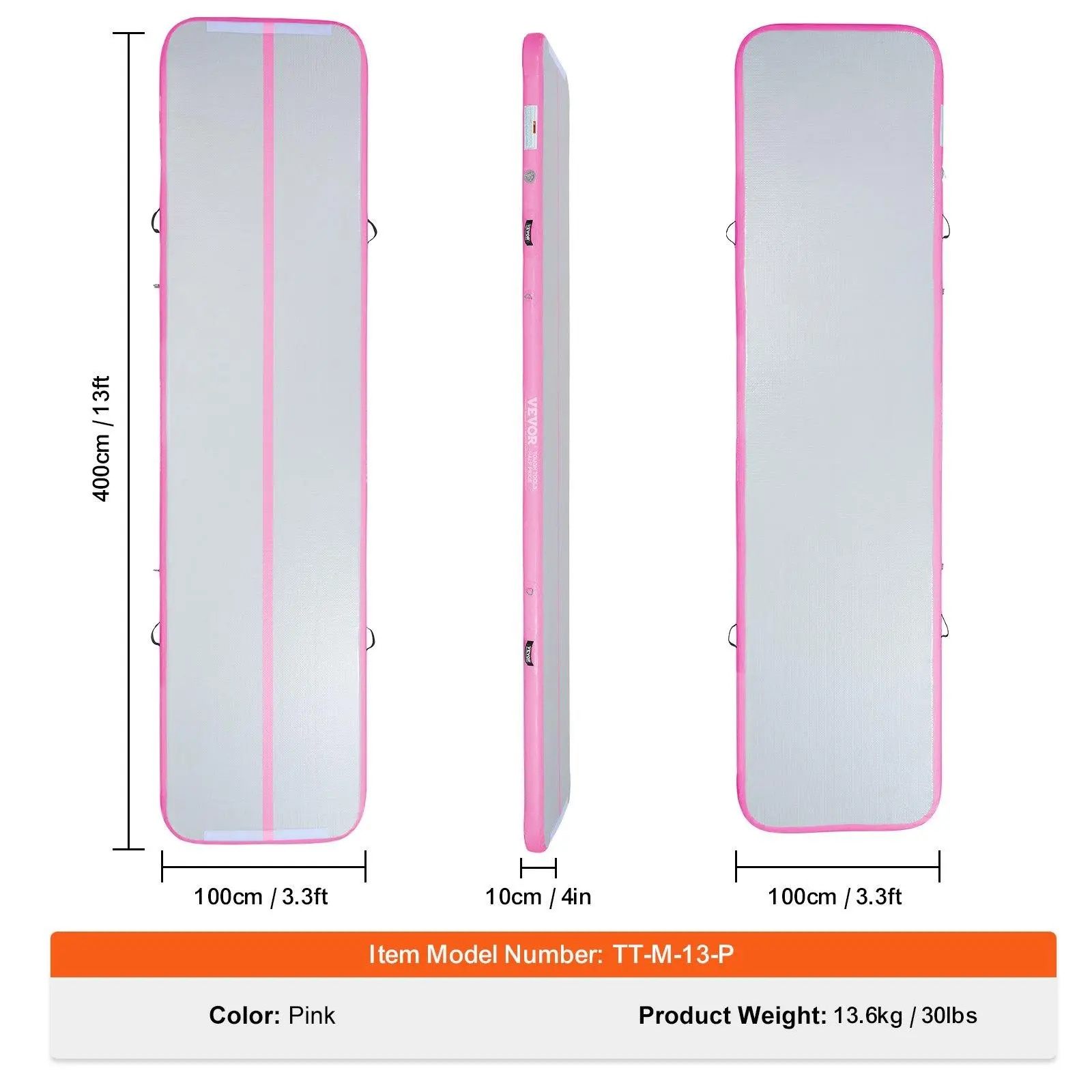 Mat - 13 ft x 3.3 ft x 4 in - Pink