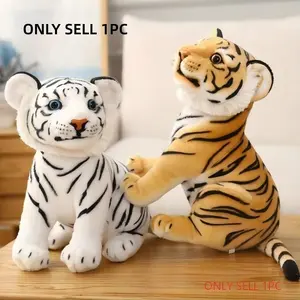 Soft Plush Tiger Stuffed Animal 23cm, Perfect Birthday or Valentine's Gift for Kids, Wild Animal Decor for Ages 3-6, Soft Adorable Stuffed Animal Realistic