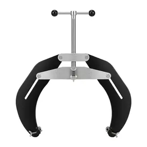 Garvee High Strength Steel Pipe Clamp - Quick Acting T-Handle Screw Alignment Tool - Lightweight & Adjustable - Fits 2-6 Inch Pipes - Ideal for Industrial and Plumbing Applications - Specs: 2-6inch