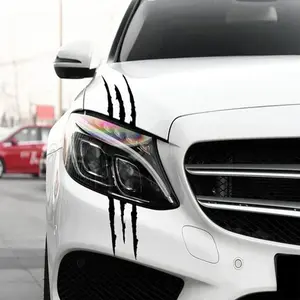 Car Headlight Decorative Claw Sticker, Creative Car Sticker, Decal For Cars, Car Engine Cover Light Eyebrow Scratch Sticker, Car Exterior Decoration Accessories, Vehicle Exterior Decoration, Automotive Decoration, Halloween