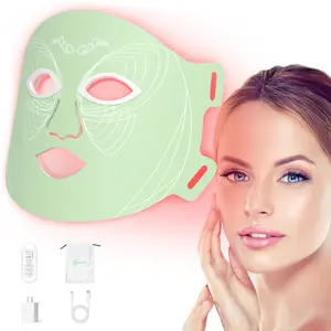 Oiameen Red Light Therapy Mask, 7-clolor Red Light Mask, 3 Modes LED Face Mask with Near-Infrared 850nm Timing Storage Bag for Home & Travel, Skin Care, Anti-aging