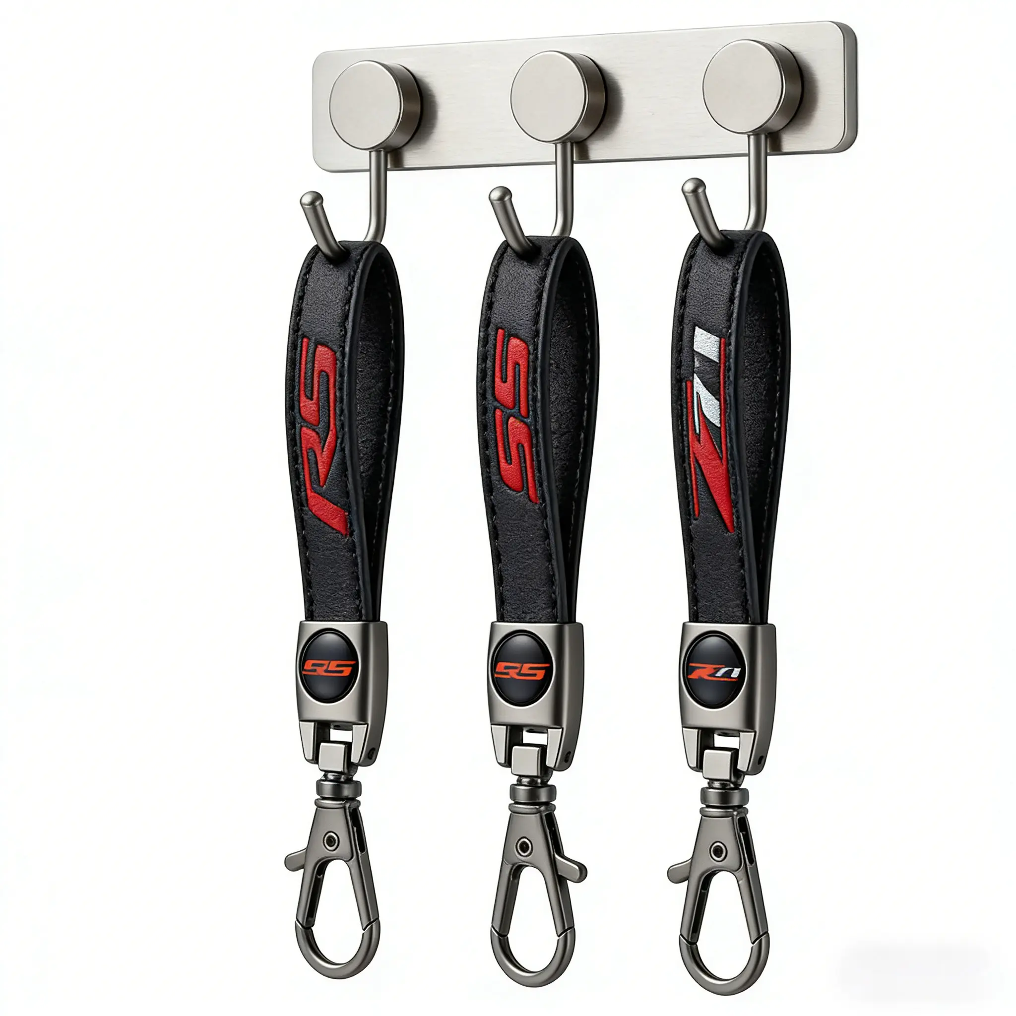 Genuine Leather Camaro Keychain | Custom Chevy SS/RS/Z71 Logo | Durable Metal Hook | Perfect Gift for Camaro Owners & Car Lovers Car Keychain Set universal