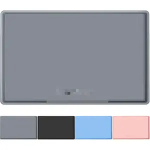 34" x 22" Extra Thick Waterproof Silicone Mat with Raised Edge, Under Sink Mat for Kitchen & Bathroom, Kitchen Cabinet Liner, Multi-Purpose for Storage & Protection, Gray