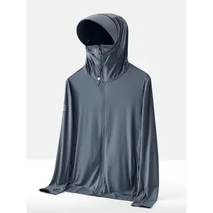 Summer UPF 100+ UV Proof Skin Coats Men Breathable Light Thin Cool Nylon Sun Protection Hooded Windbreaker Casual Jackets 8XL