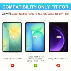 2-piece set suitable for Samsung Galaxy Tab S10 FE/S9 FE 11 inch/Galaxy Tab S10/S8/S7 11 inch advanced tempered glass Tablet screen protector, 9H hardness, smooth surface, high-definition touch control, impact resistance, easy installation