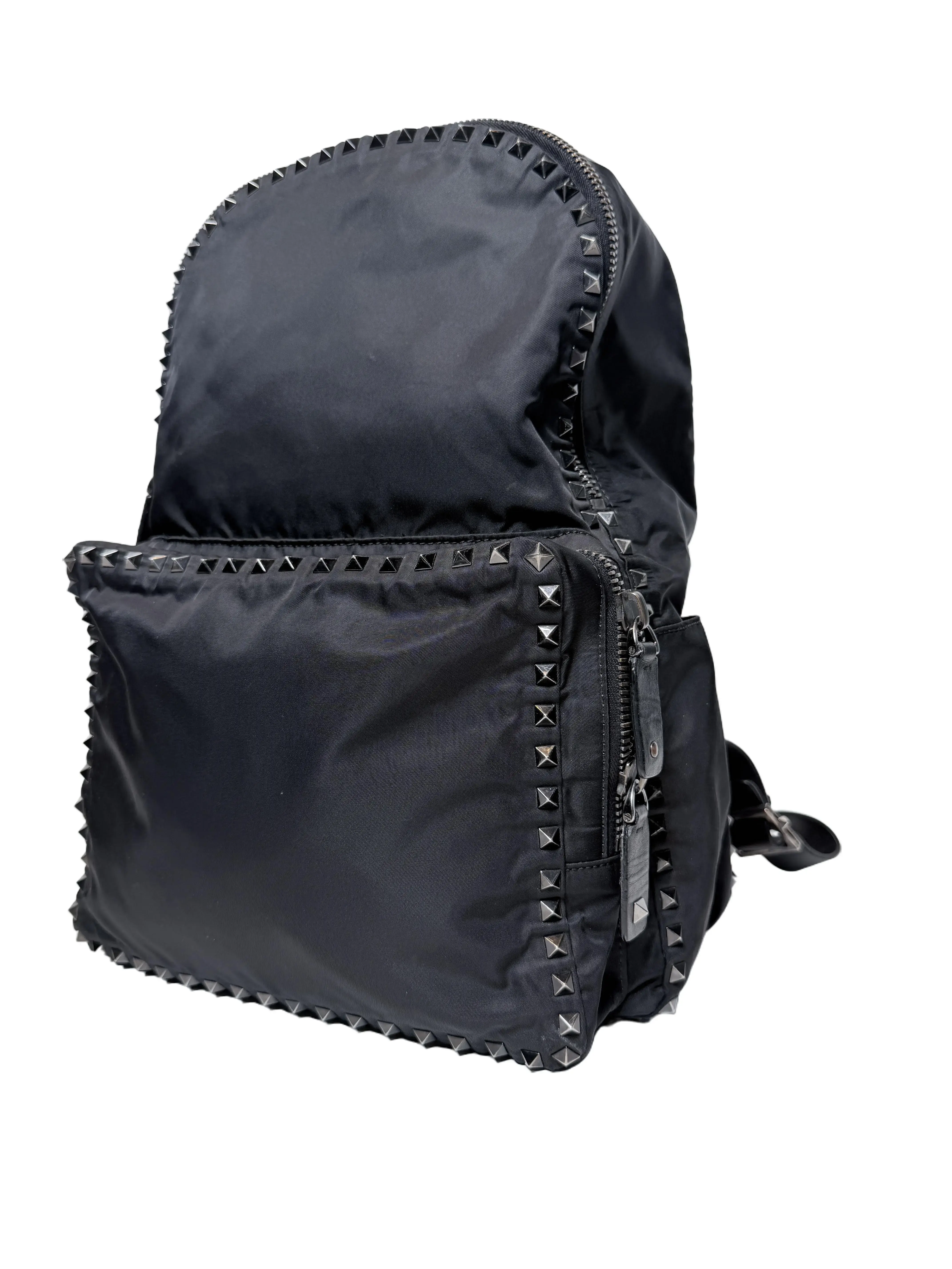 Pre-owned Valentino Leather Backpacks Authentic Garavani Rockstud Backpack JXVL2