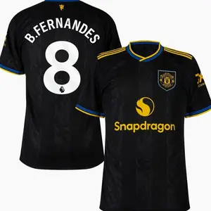 Custom Black Soccer Jersey Personalized Name & Number Football Shirt Unisex Breathable Fan Style Tee 2025/2026 3rd
