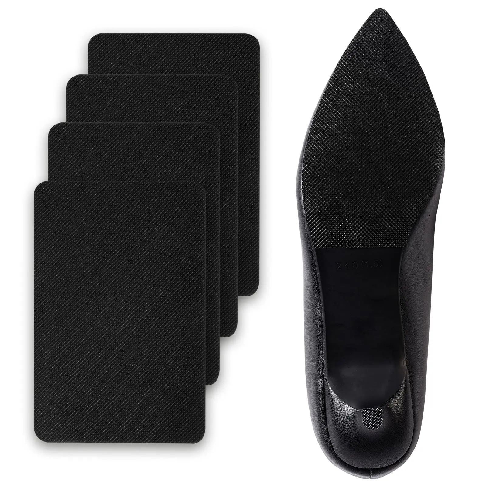 Silicone Sole Protectors for High Heels, Self-Adhesive Anti-Slip Footwear Pads with Waved Grip Texture, Cut-to-Fit & Peel-Off Design, Protector For Shoes, Shoe