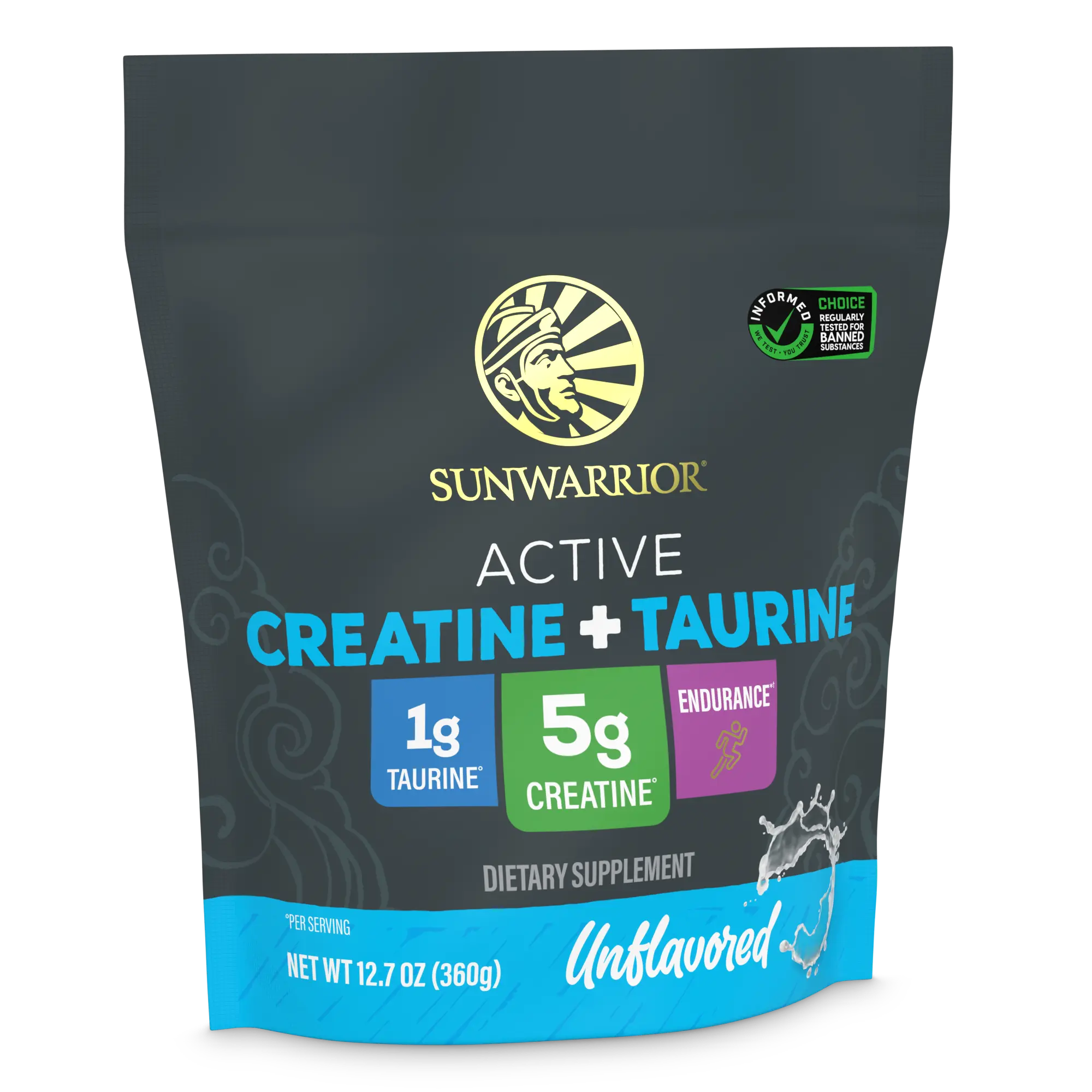 Creatine Monohydrate Powder Taurine Supplement, 5g Creatine Monohydrate 1g Taurine per Serving | Vegan Muscle Strength, Endurance & Recovery Support, Clean Performance Formula | 60 Servings Unflavored