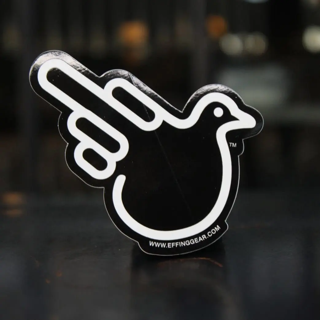 Black and White Bird Stickers