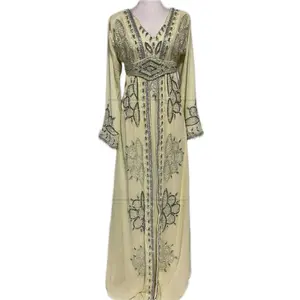 Silver Beads High Quality Chiffon Kaftan in Eight Colors to Choose from Elegant and Stylish Design