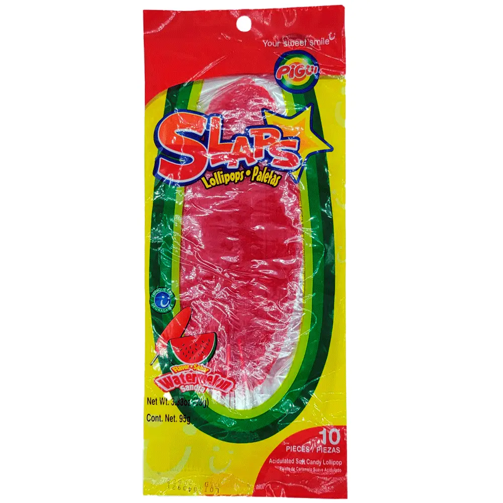 Dulces Pigui Cachetadas Sandia Candy, 10-Piece Pack Snacks & Desserts
