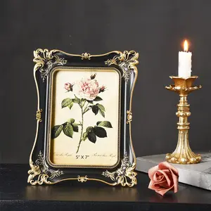 European Vintage Photo Frame, Indoor Warm Home Decor, Detailed Frame, Horizontal and Vertical Use, Wall Background, Window Display, Holiday Party Decoration, Picture Frame