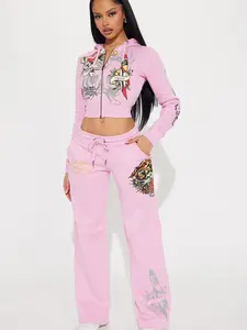 Ed Hardy Tiger Roar Pant - Pink