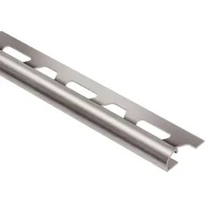 Schluter-RONDEC BULLNOSE TRIM 5/16" BRUSH STN STEEL