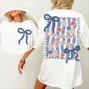 American Honey Coquette 4th Of July T Shirt,  Vintage Usa T Shirt, Independence Day T Shirt, Land Of The Free, Merica 4th Of July T Shirt, 4th Of July Outfits For Women, 4th Of July, 4th Of July Shirt, 4th Of July Shirt Unisex..