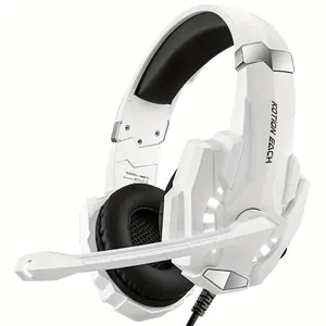 KOTION EACH G9000 Pro Gaming Headset, LED Light, 3.5mm Wired Stereo Headphones with Microphone, Anime/Movie/Video Game Theme, Sound Isolation, Push Button Volume Control, Tangle-Free Cable, with Compatible with Xbox Series X/S, PS4, PS5, PC