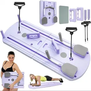 8-in-1 Foldable PVC Pilates Yoga Board – Multifunctional ABS Core Trainer |   Unisex Portable Home Fitness Equipment for Abdominal Strength Training,Foldable Pilates Rebound Board Kit,Pilates Board At Home, Foldable  Pilates Board, Exercise  foam roller