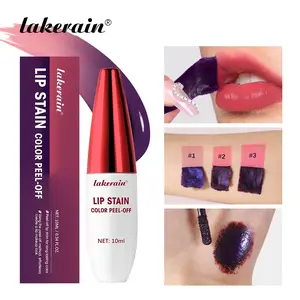 3-Pack Peel-Off Lip Stain, Waterproof & Transfer-Resistant Lip Glaze, Non-Sticky Lightweight Lip Tint, Liquid Lipstick, 3 Universal Shades for All Skin Tones, Perfect for Dates & Parties