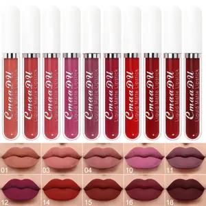 Cmaadu 10 PCS Lipstick Set Matte Liquid Lipstick Long-Lasting Waterproof Lipstick Lip Stain Tint, Easy Apply High Pigment, Non-Sticky Smooth Formula, Professional Lip Makeup