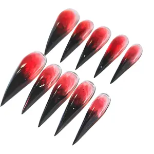 Jmnails Dragon Claw Nails 10 Pcs Handmade Acrylic Press on Nails Art with Rhinestone Glue, Glitter Glue, and Extra Party Luxury Fashion Nailcare