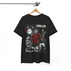 Michael Jackson Thriller Zombie Graphic Tee, King of Pop Retro MJ Music Youth Shirt, MJ Music Retro Unisex T-Shirt, Perfect Gift For Men, Women, And Kids