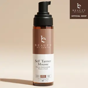 Beauty by Earth Self Tanner Body Mousse - Best Gradual Tan Golden Natural Bronzed Sunless Safe Tanning Glow Made in USA Cruelty Free Non Sticky Streak-free for All Skin Types